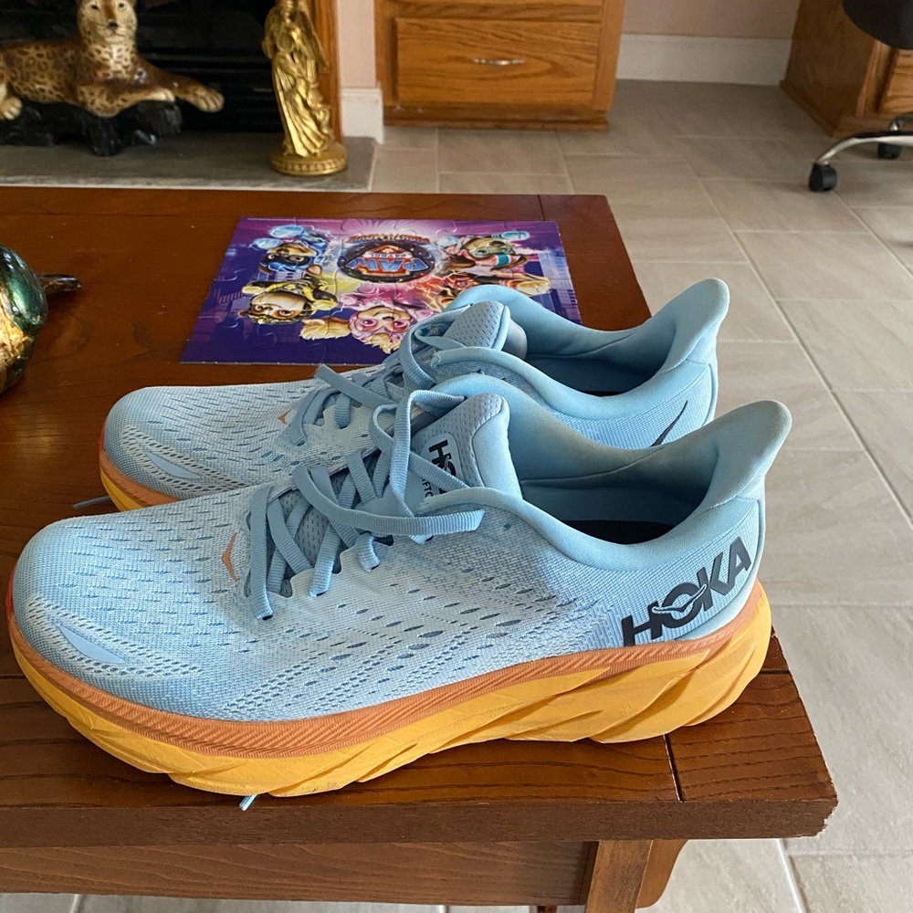 Hoka Blue and Orange Running Shoes